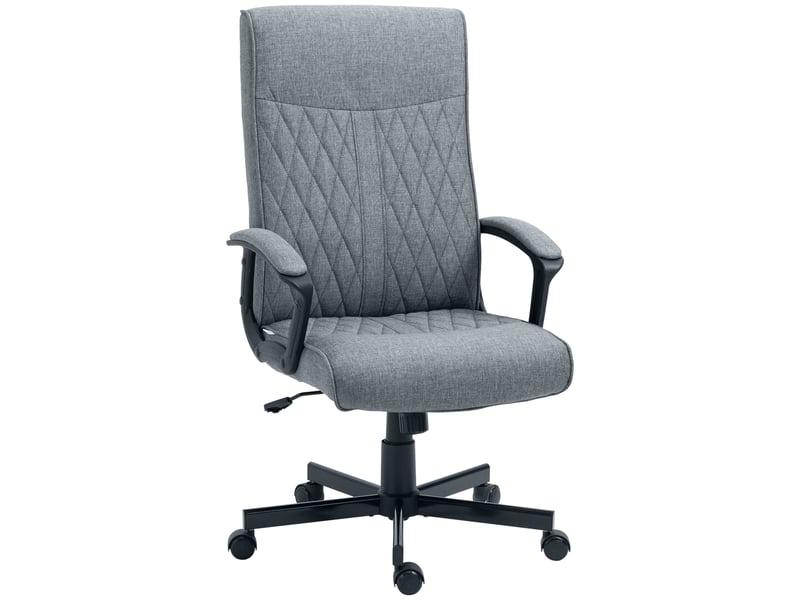  Fauteuil de bureau pivotant avec fonction bascule et hauteur réglable, 65 x 72 x 102-112,5 cm, gris  - Conforama B