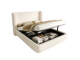 Lit coffre 140x200 cm MODFU coloris beige