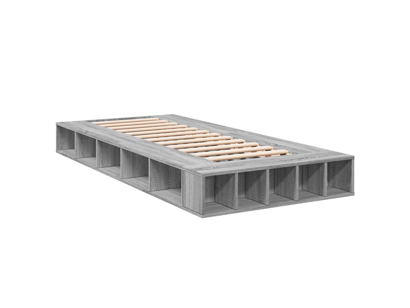 Lit simple- lit adulte - cadre de lit avec rangement sonoma gris 80 x 200 cm - Conforama B