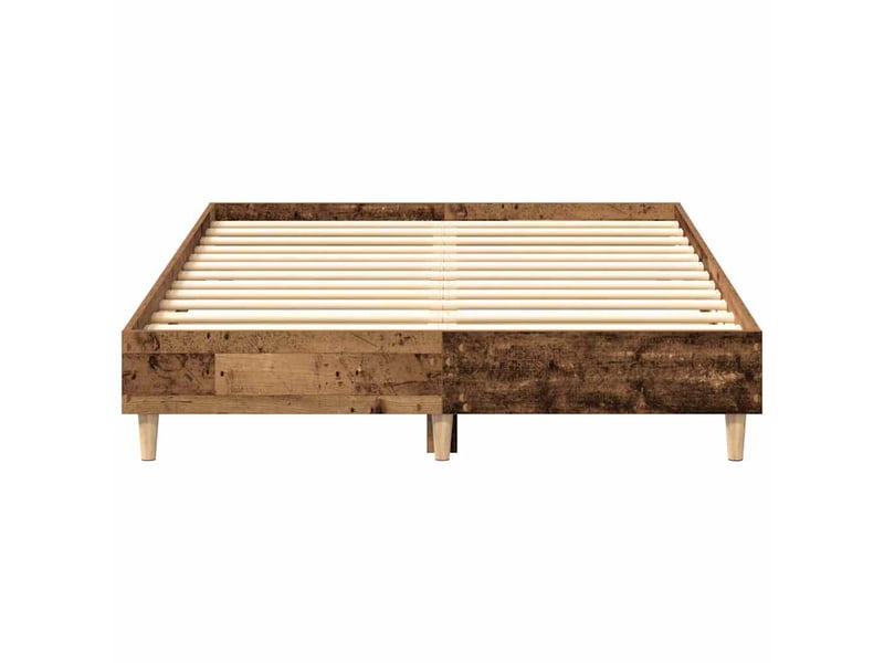  Lit double- lit adulte -  cadre de lit sans matelas vieux bois 135x190 cm bois ingénierie  - Conforama D