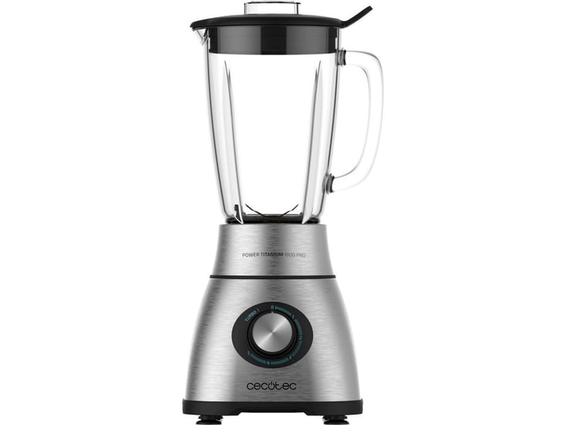  Blender de table power black titanium 2500 w 1,8 l 6 lames en verre thermoresistant 5 vitesses turbo glace pilée CEC41003 - Conforama A