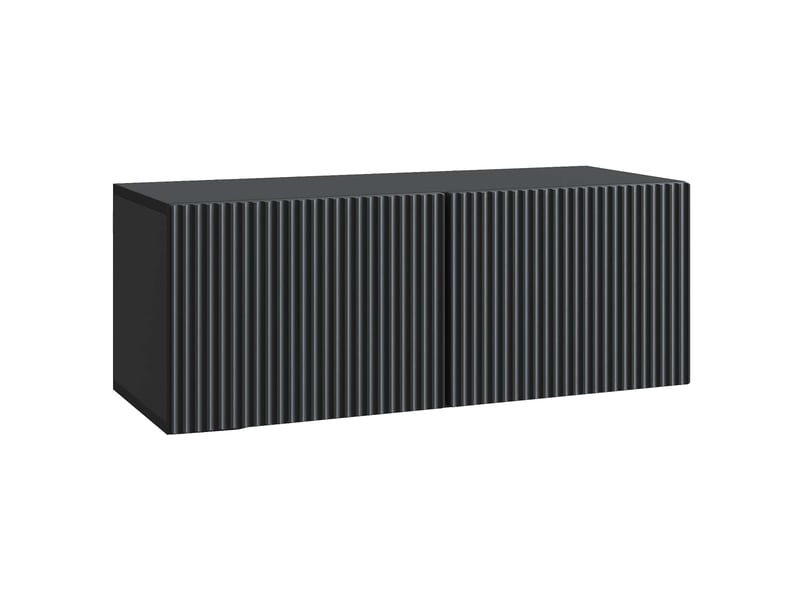  Meuble tv - banc tv - meuble de rangement mural 78,5 x 31 x 30 cm noir bois d'ingénierie  - Conforama A