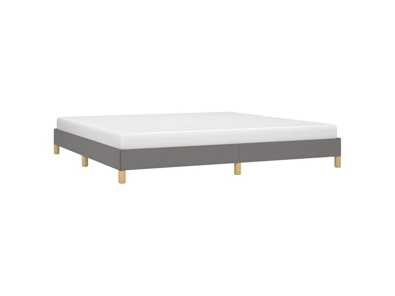  Lit double- lit adulte -  cadre de lit sans matelas gris foncé 200x200 cm tissu  - Conforama B