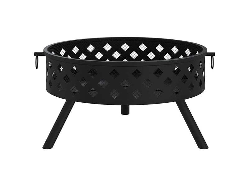 Brasero exterieur, foyer camping avec tisonnier 58 cm xxl acier - Conforama D