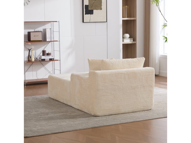  Canapé modulable, canapé de salon, base antidérapante, facile à déplacer, en tissu chenille, format compressé  - Conforama E