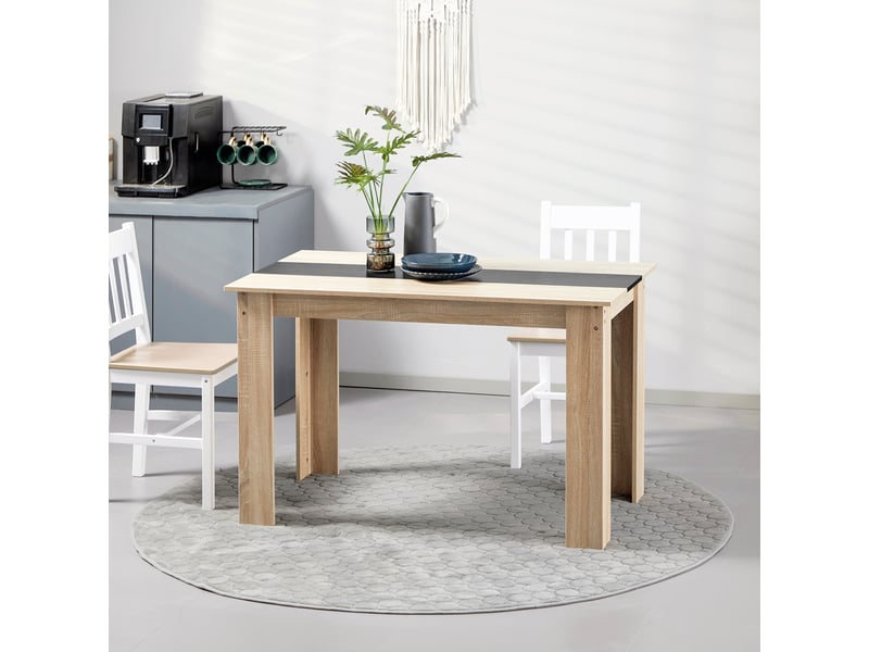  Table à manger table de cuisine design moderne avec grand plateau 2-4 personnes en bois dim. 120l x 69l x 75h cm  - Conforama D