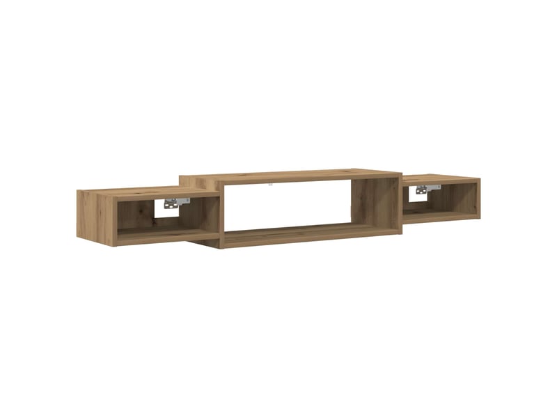  Meuble tv - banc tv - meuble de rangement mural montage mural chêne artisanal 140 x 28 x 21 cm  - Conforama A