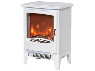 Cheminée électrique avec chauffage blanche, effet flamme led, 9001800 w