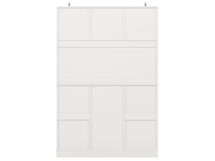 Buffet de cuisine haut blanc 120x40x188 cm, meuble vaisselier 4 portes et 2 tiroirs, rangement optimisé pour cuisine et salon