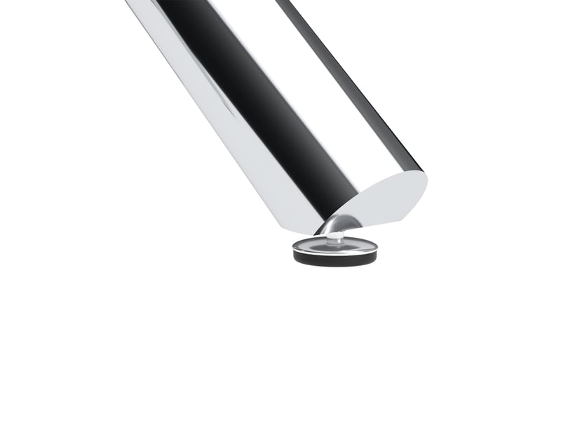  Table ronde en verre trempé et métal 80x80x76 cm - design minimaliste moderne  - Conforama E