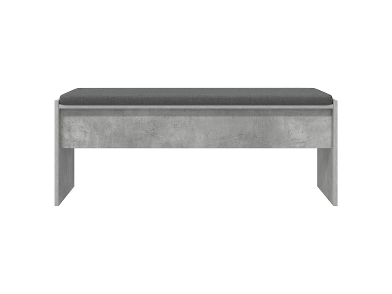 Banc d'entrée, banc interieur avec coussin gris béton 103x38x40 cm  - Conforama E