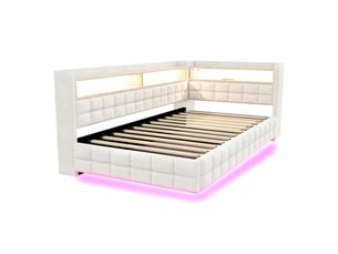 Lit coffre 90x200 cm   Fay Lum coloris beige