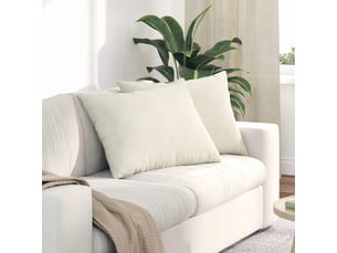 Lot de 2 coussins de canapé, coussins décoratifs crème 70 x 50 cm cf59052