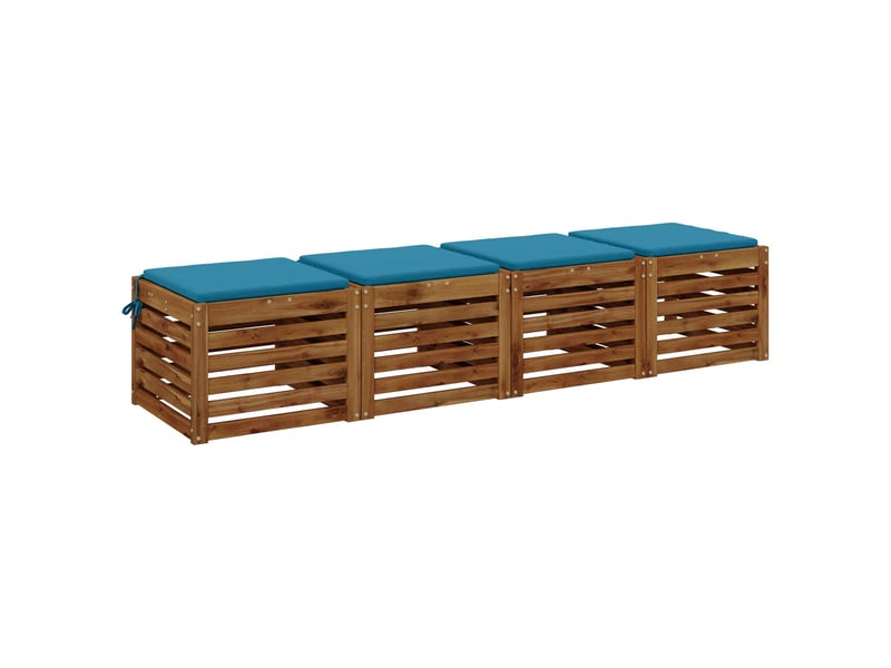  Lot de 4 coussins de siège, coussins d'assise soest 100 % polyester cf60120  - Conforama C