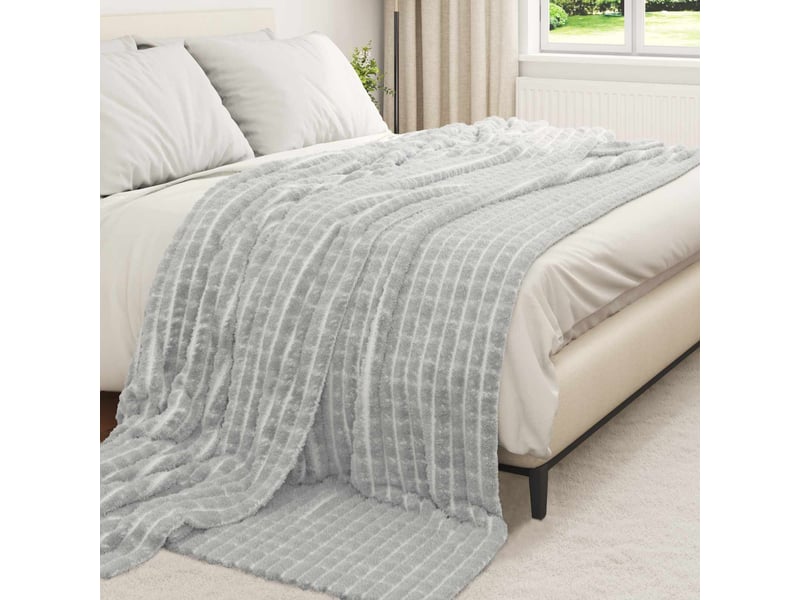  Couverture jetée de canapé 6 pcs gris 240x220 cm 7.71 kg toison  - Conforama C