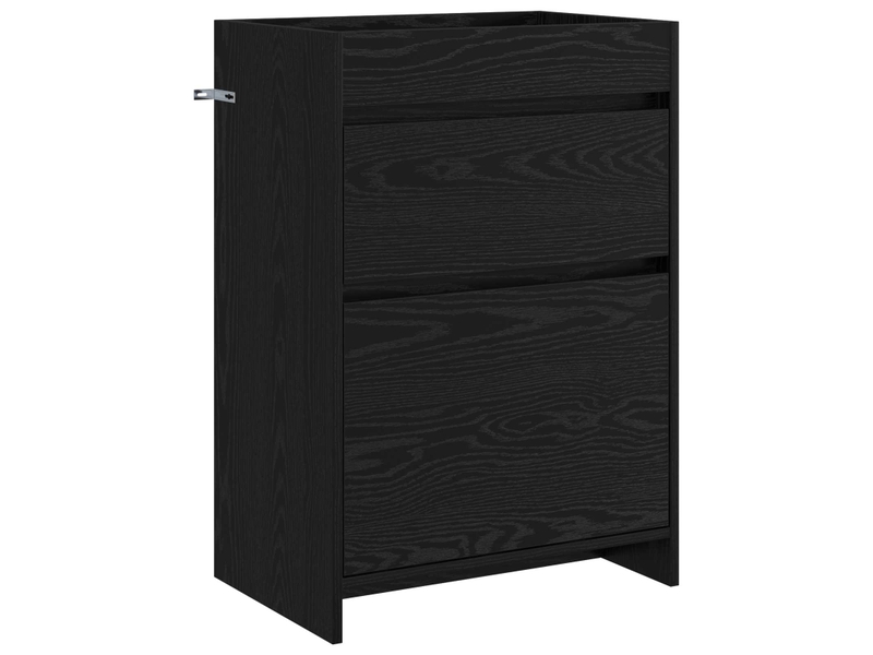  Meuble sous lavabo de salle de bain, commode chêne noir shl8737  - Conforama A