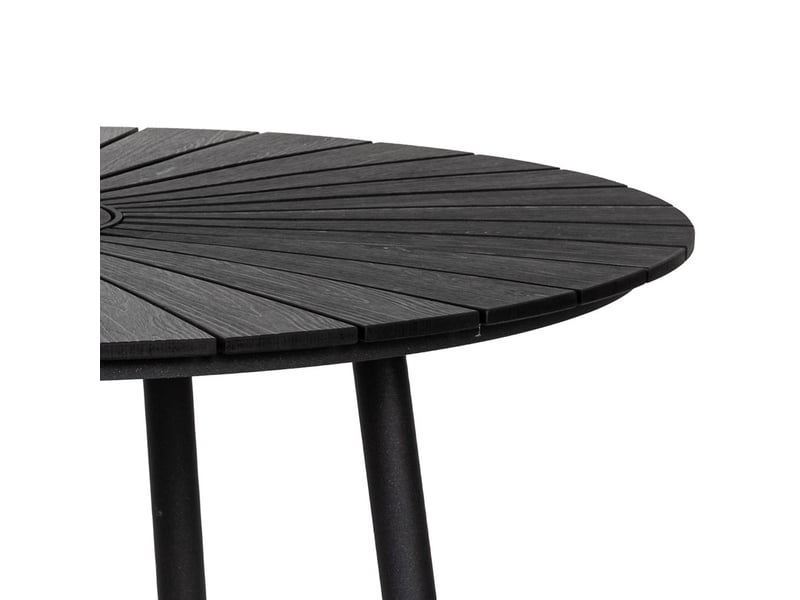 Table en aluminium noir, d109,5 x 72 cm - Conforama E