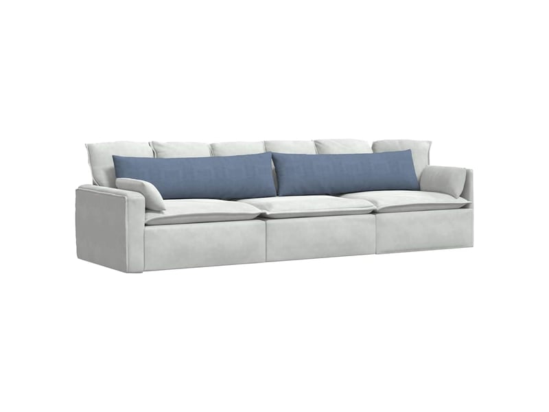  Lot de 2 coussins de canapé, coussins décoratifs bleu 145 x 40 cm cf58995  - Conforama C