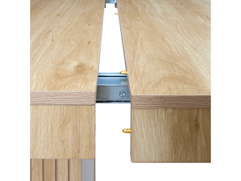  Table extensible - home deco factory - klaus - marron - 47 x 90 cm à 235 cm  - Conforama E