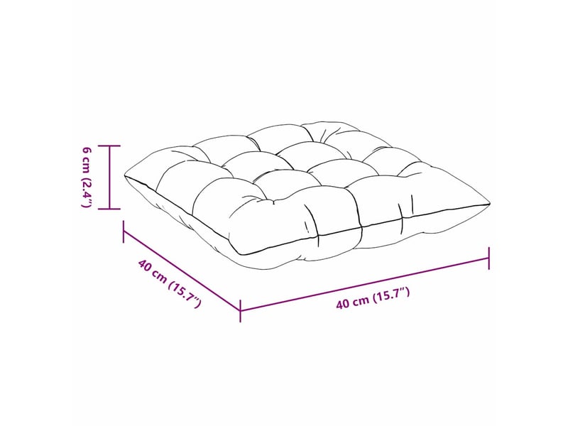  Lot de 4 coussins de siège, coussins décoratifs tissu gris foncé 40 x 40 x 6 cm cf60010  - Conforama E