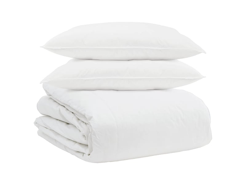Ensemble de duvet avec oreiller 3 pcs - couette blanc plume de canard - Conforama A