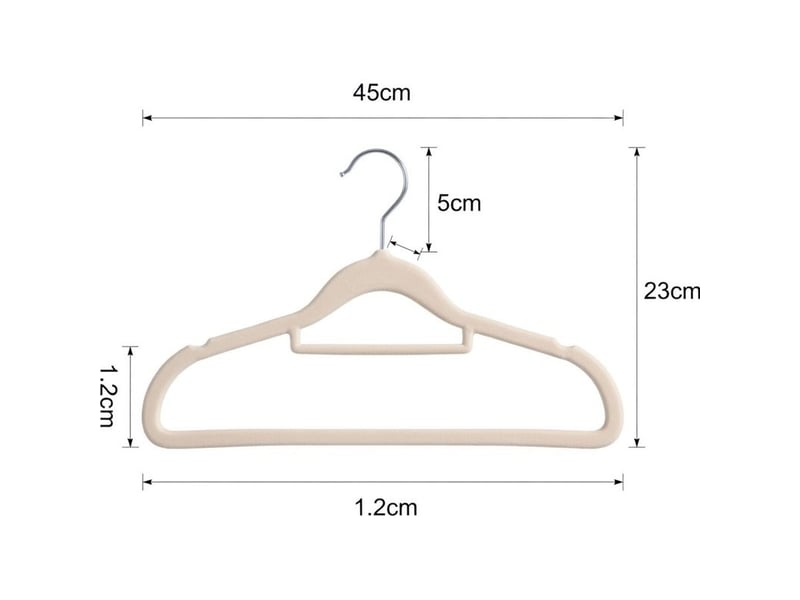  Cintres en velours antidérapants blanc cassé blanc cassé  - Conforama C