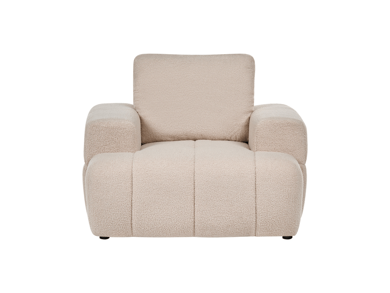  Fauteuil narilla bouclé beige  - Conforama E