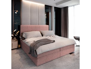 Lit avec rangement 180x200 cm <strong>MASSENO</strong>  <strong></strong> coloris rose