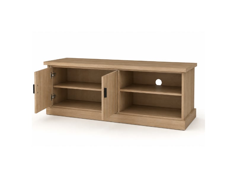  Meuble tv moderne en bois 2 portes 150cm teodora  - Conforama C