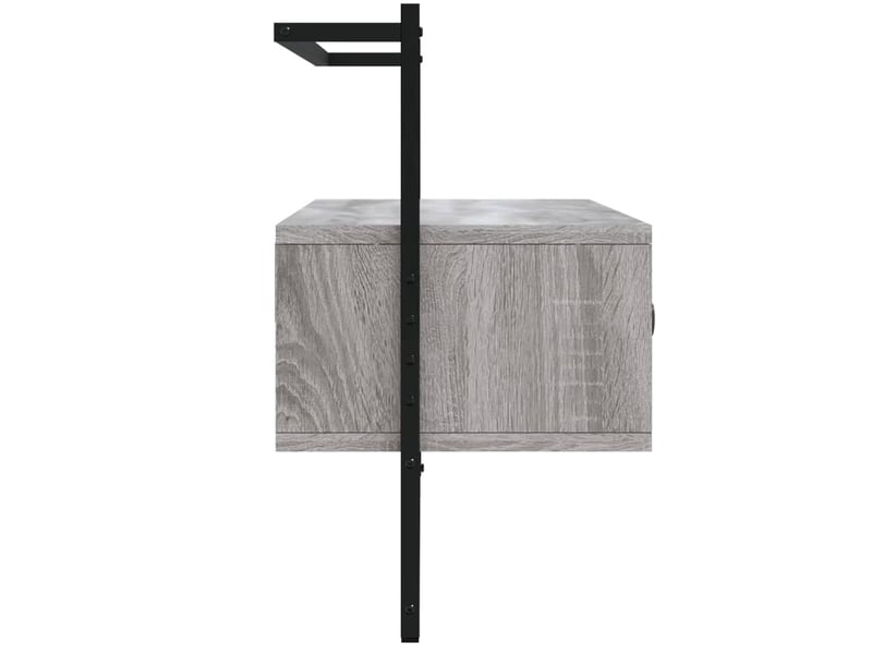 Meuble tv - banc tv - meuble de rangement mural sonoma gris 100,5x30x51 cm bois d'ingénierie  - Conforama E
