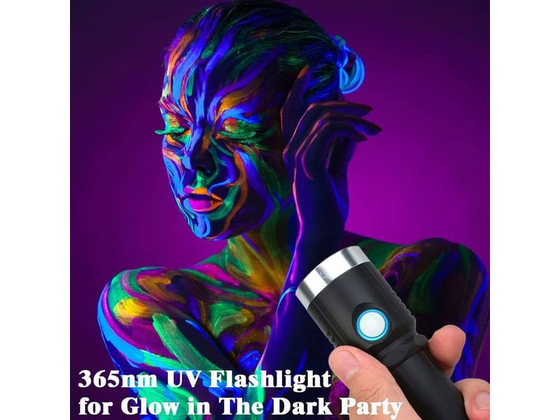 20w 365nm lumière noire haute définition lampe de poche uv faisceau longue portée de qualité fessionnelle - Conforama B