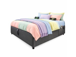 Sommier coffre 160x200 cm HAVRYA  épaisseur 29 cm  vendu sommier coffre, sans matelas