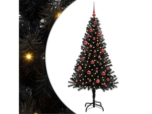 Sapin de noël, arbre de noël noir 150 cm pvc shl9015