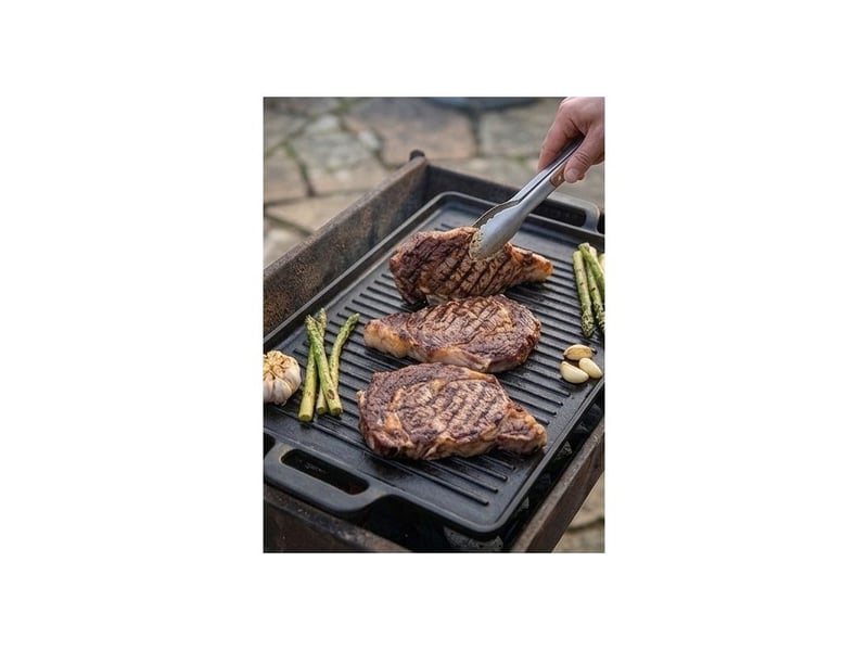  Plancha rectangulaire 44cm fonte d'acier tous feux dont induction four noir arthur martin am4401  - Conforama D