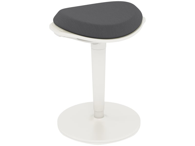  Tabouret pendulaire ergonomique à hauteur réglable, jusqu'à 120 kg, 42,5 x 35,5 x 56,5-71,5 cm, gris  - Conforama B