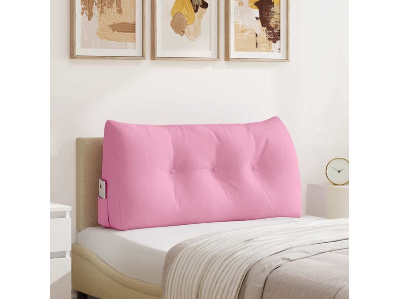 Coussin de dos, coussin de dossier rose 100 x 24 x 50 cm tissu cf54962 - Conforama B