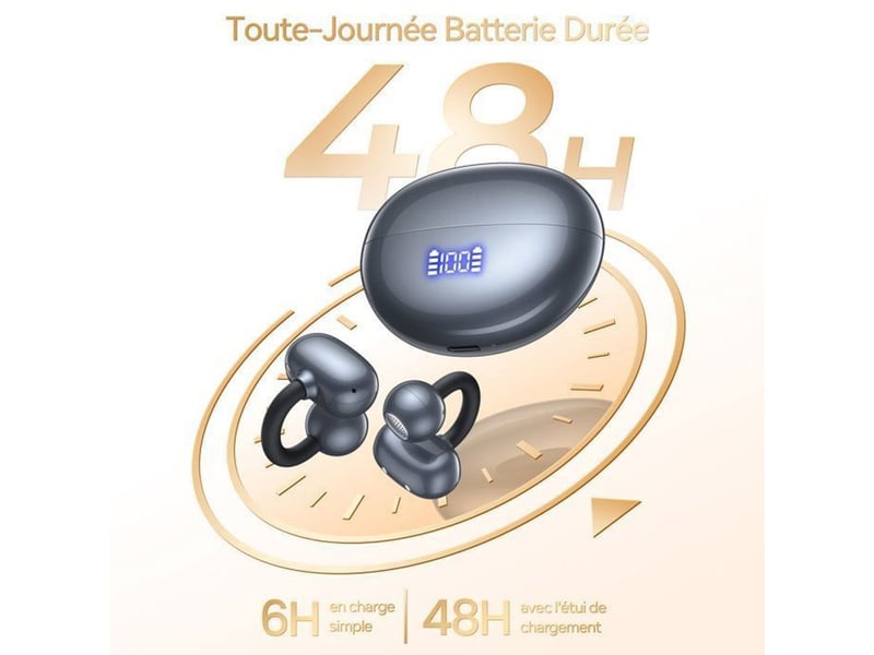  Ecouteurs bluetooth sport ouverts avec clip 5.4 16mm stéréo ipx7 autonomie 48h 176665_AAAHO48419_6_DROPFR - Conforama B