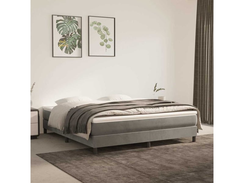 Matelas de lit à ressorts ensachés fermeté moyenne gris clair 180x200x20 cm shl706  - Conforama B