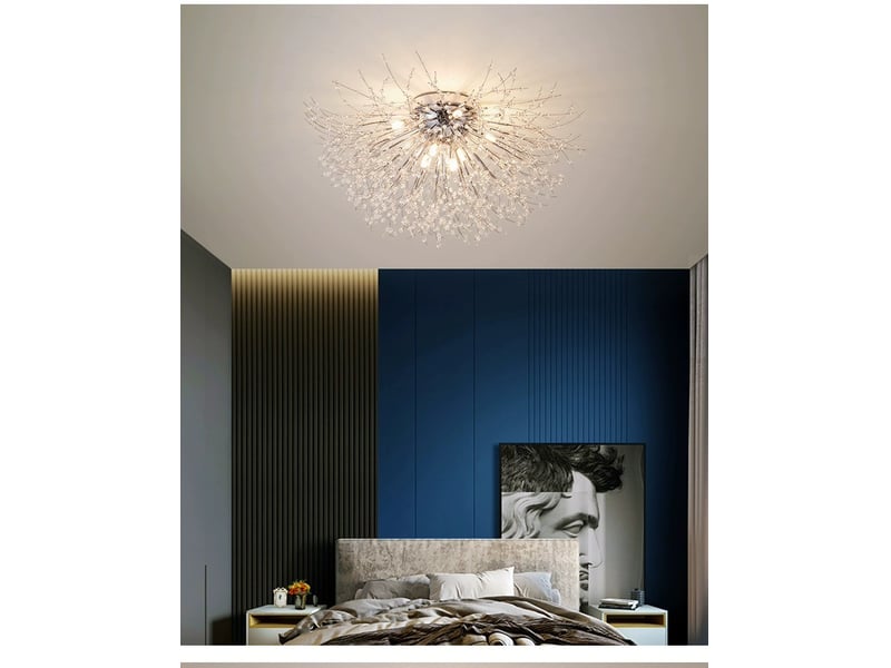  Moderne plafonnier en cristal, feux d'artifice lustre, d'or plafonniers  - Conforama D