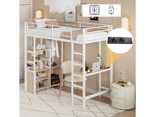 Lit mezzanine 90x200 cm <strong></strong> <strong>Morn Vibe</strong> coloris blanc