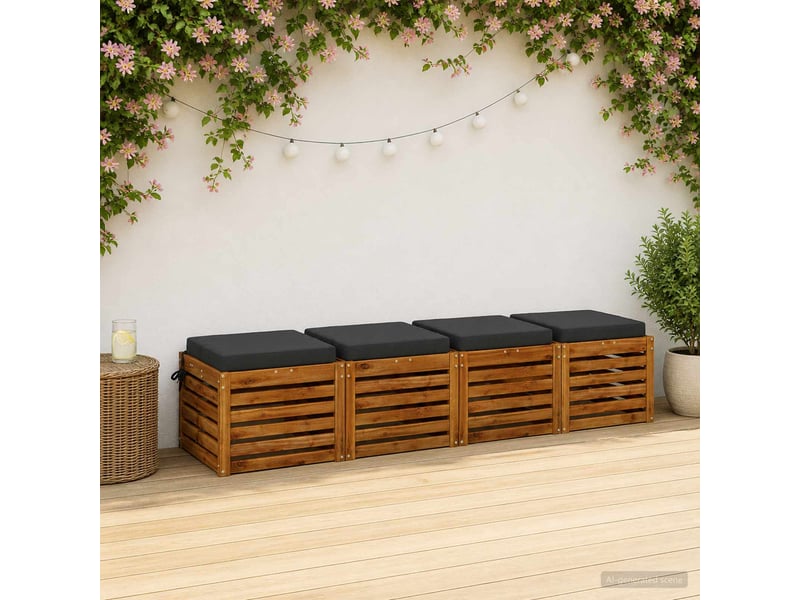 Lot de 4 coussins de siège, coussins d'assise soest 100 % polyester cf60136 - Conforama B