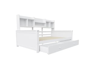 Lit avec rangement 90x200 cm    coloris blanc