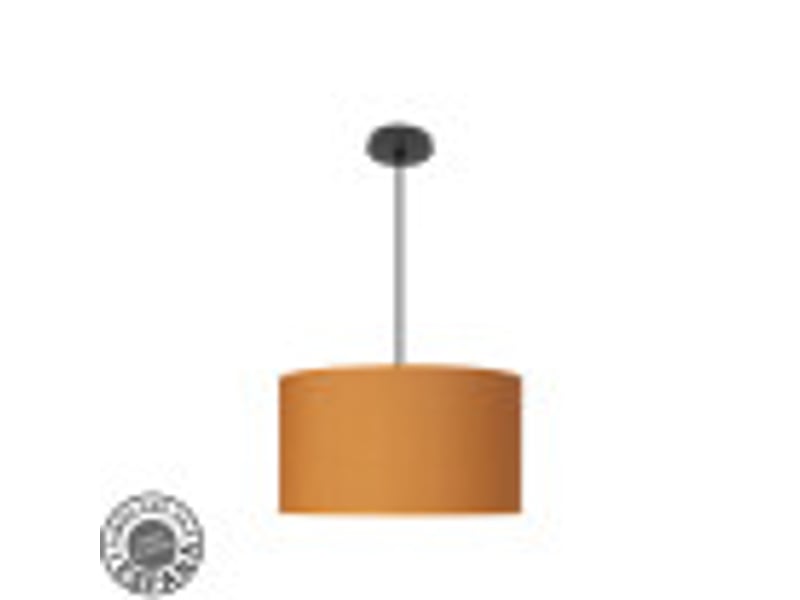  Suspension fabrilamp moda noir orange 2 x e27 ø 40 cm 212494099 - Conforama B