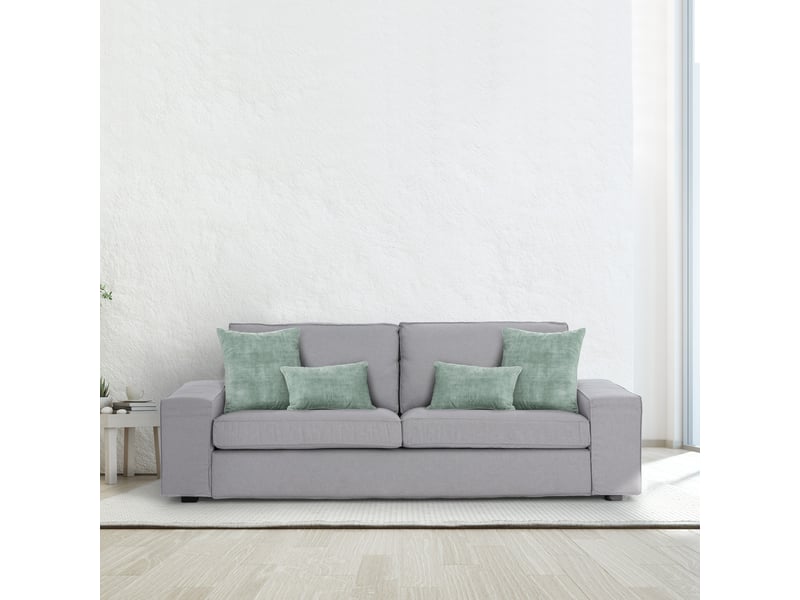 Housse de coussin turin quart de cercle 30 x 50 cm en 4 pièces, sans garniture  - Conforama C
