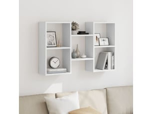 Étagère murale, étagère suspendue blanc 96x18x60 cm bois d'ingénierie cf42051