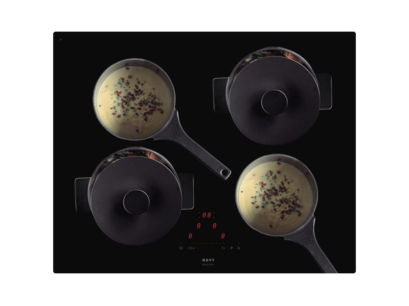 Novy - table de cuisson induction 65cm 4 feux 7400w noir 1753 - 1753 - Conforama C