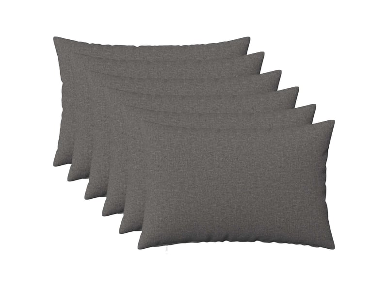  Lot de 6 coussins avec oreiller, coussins décoratifs heerlen gris clair tissu cf50829  - Conforama B
