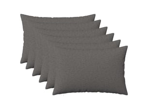 Lot de 6 coussins avec oreiller, coussins décoratifs heerlen gris clair tissu cf50829