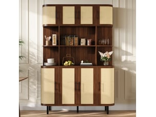 Buffet 8 porte(s)  0 tiroir(s) <strong>FLORAGRACE</strong> <strong></strong> - 120 cm coloris bois foncé 