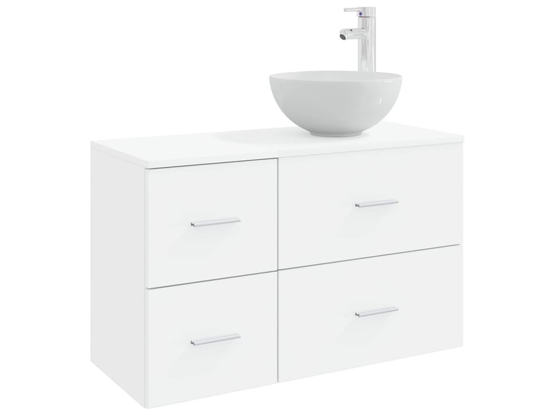 Ensemble de mobilier de salle de bain 2 pcs blanc shl7521 - Conforama A